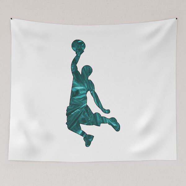 Item preview, Turqoise Dunking Basketball Silhouette designed and sold by Express YRSLF.