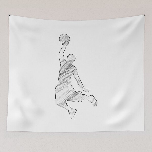 Item preview, White Dunking Basketball Silhouette designed and sold by Express YRSLF.