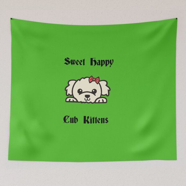 Item preview, Green sweet happy cub kittens designed and sold by DamaliePierre.