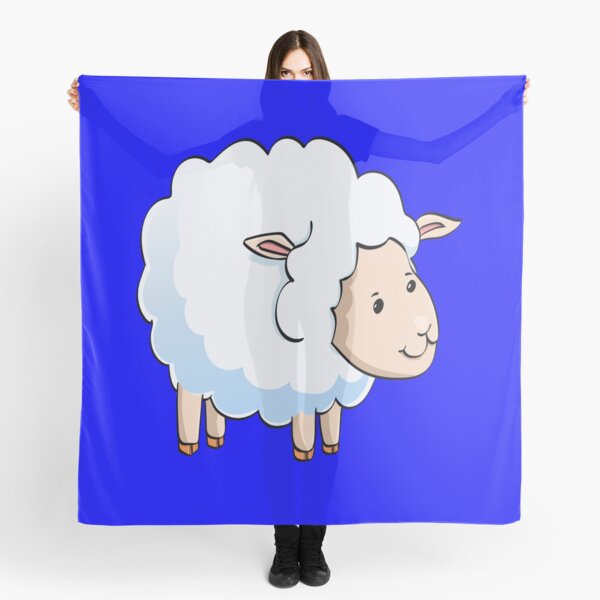 Sheep Scarf Ladies Mustard Yellow Wrap Black White Lamb Lambs Shawl Cute Animal