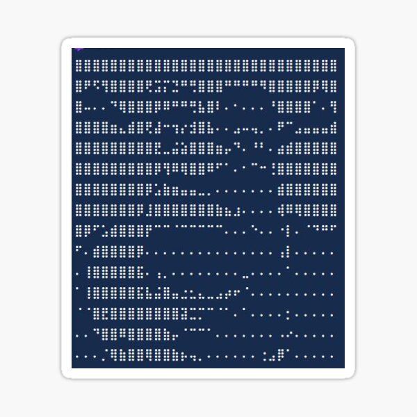 Pegatina «Matriz ASCII Shrek» de DaniBlueFox Redbubble