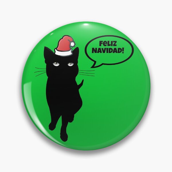 Artikelvorschau, Sprechende schwarze Katze - Feliz Navidad entworfen und verkauft von KittySwag.