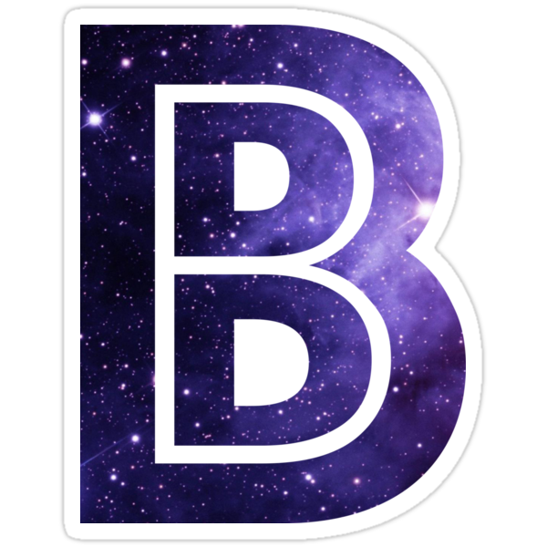 "The Letter B - Space" Stickers By Mike Gallard | Redbubble