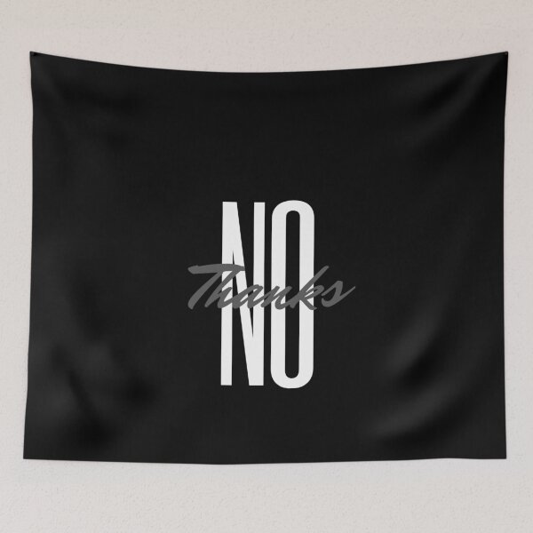 Item preview, Thanks Collection white on black background by Studio M & Co designed and sold by Studio M & Co..