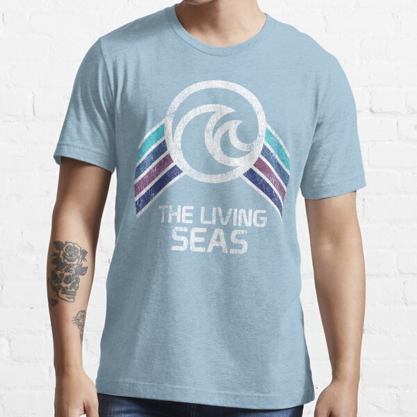 The Living Seas Distressed Logo in Vintage Retr Style Essential T-Shirt