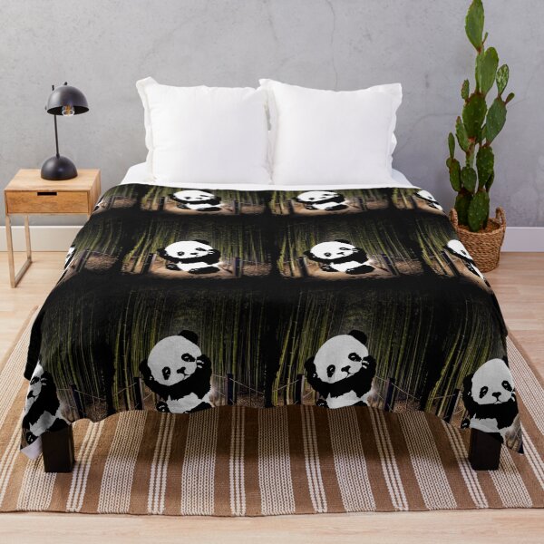 Item preview, A Cute Small Panda In A Forest With Bamboo Trees designed and sold by Paulina Vanlife.