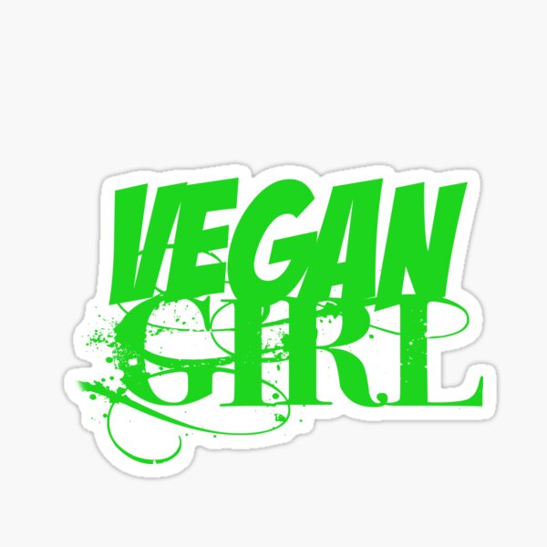 Vegan Girl Edge Sticker