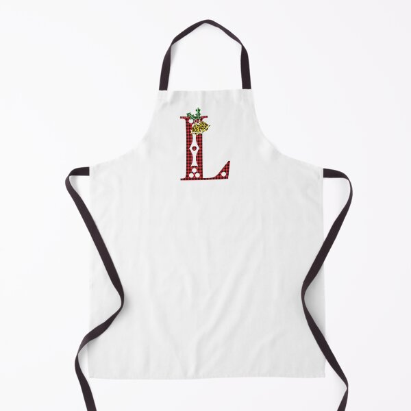 Item preview, Alphabet Letter L, Leopard Buffalo Plaid Christmas Design designed and sold by MonogramHQ.