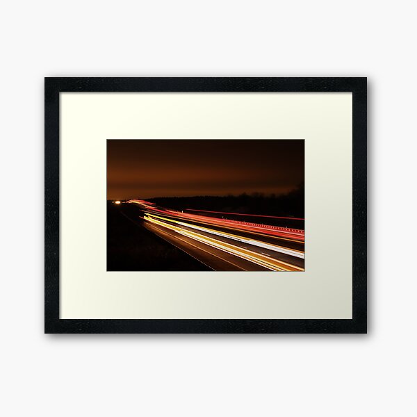 Night Highway Framed Art Print