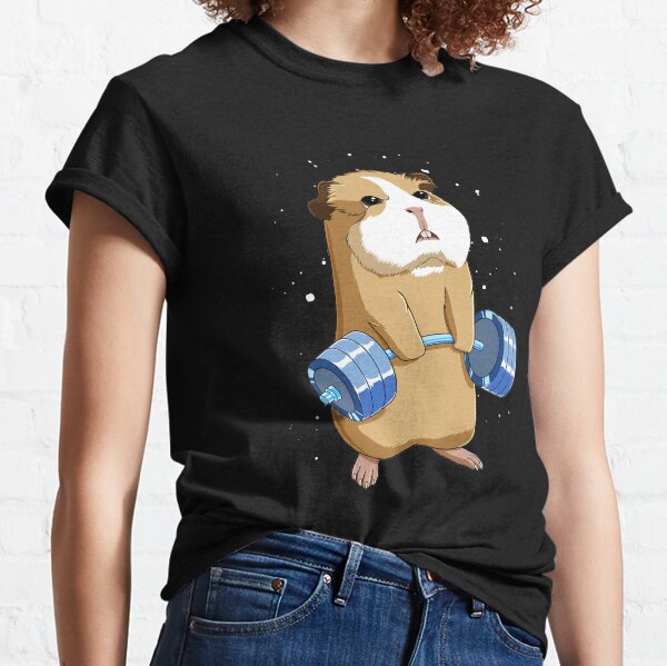 Funny Weight Lifting Fitness Gym Guinea Pig Classic T-Shirt