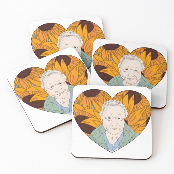 Item preview, David Attenborough Hearts Sunflowers designed and sold by FreeOrca.