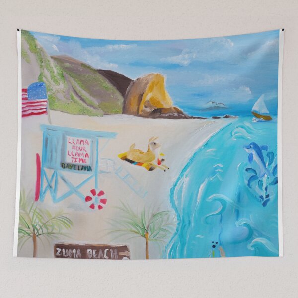 Item preview, LLAMA Beach Painting designed and sold by concettaellis.
