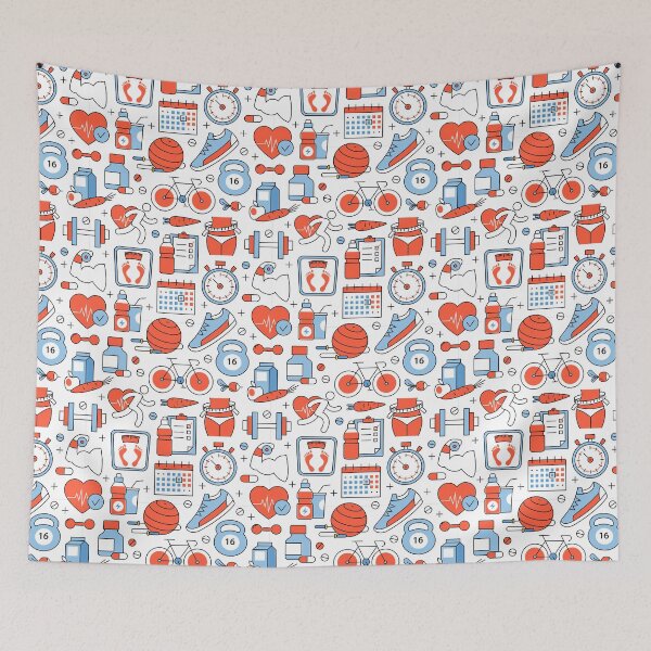 Item preview, Runner cyclist fitness pattern designed and sold by TheSimpleMan.