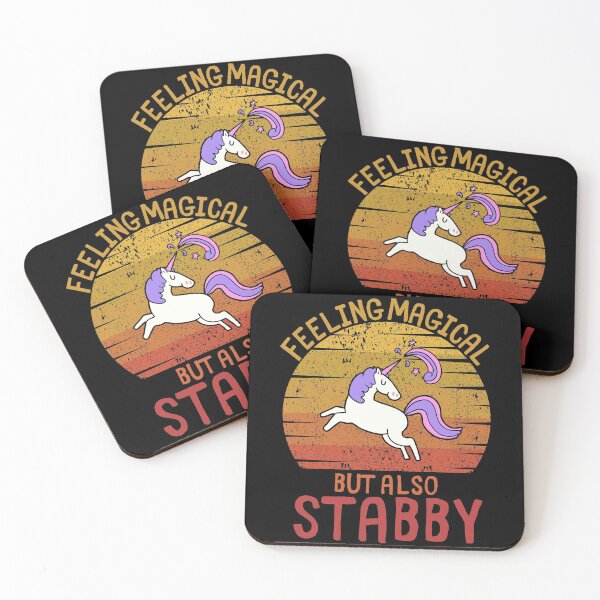 Item preview, Feeling magical but also stabby magical unicorn vintage designed and sold by OneTimeEngineer.