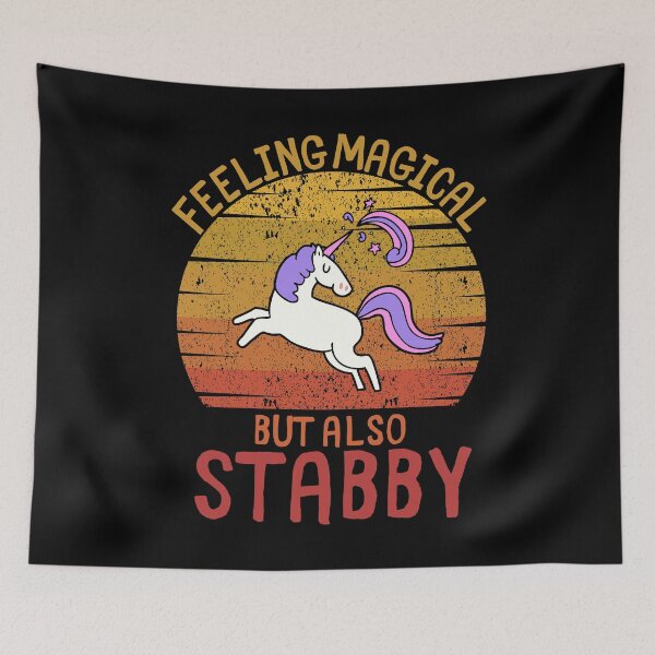 Item preview, Feeling magical but also stabby magical unicorn vintage designed and sold by OneTimeEngineer.