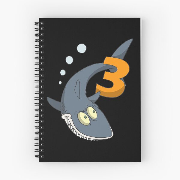 Item preview, Children's 3rd birthday present with cute shark designed and sold by Monkey Ful.