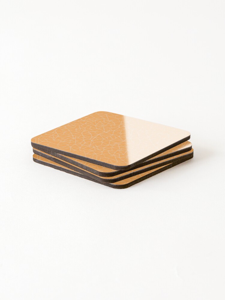 Thumbnail 4 of 5, Coasters (Set of 4), Abstract Colide Marigold designed and sold by ProjectM.
