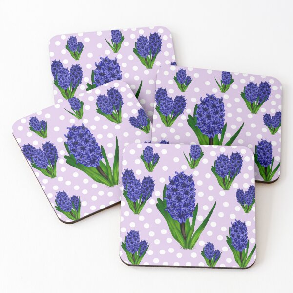 Item preview, Purple hyacinth flower pattern designed and sold by PurrfectCorner.