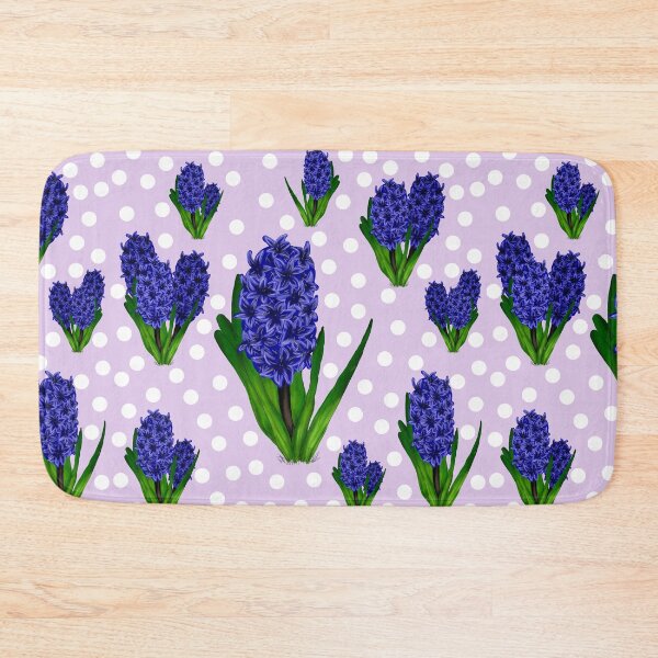 Item preview, Purple hyacinth flower pattern designed and sold by PurrfectCorner.