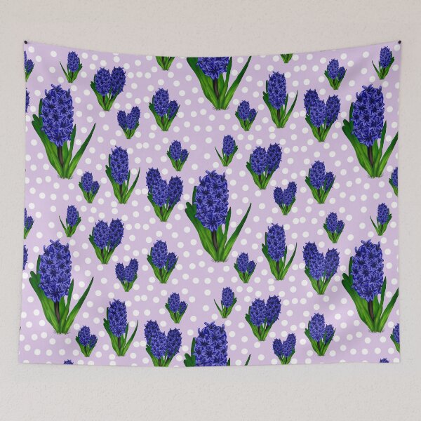 Item preview, Purple hyacinth flower pattern designed and sold by PurrfectCorner.