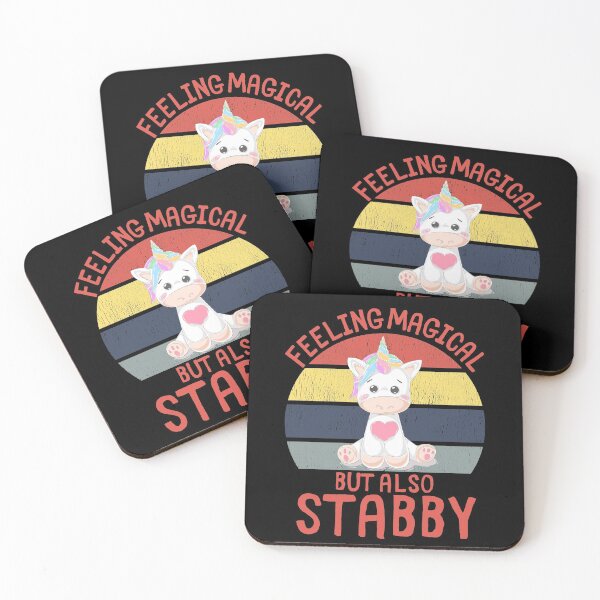 Item preview, Feeling magical but also stabby magical unicorn vintage designed and sold by OneTimeEngineer.