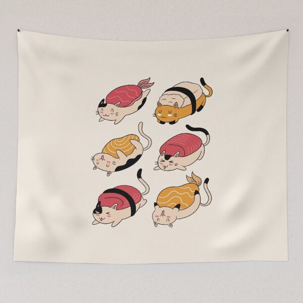 Item preview, Cute Cats Sushi Roll designed and sold by OnepixArt.