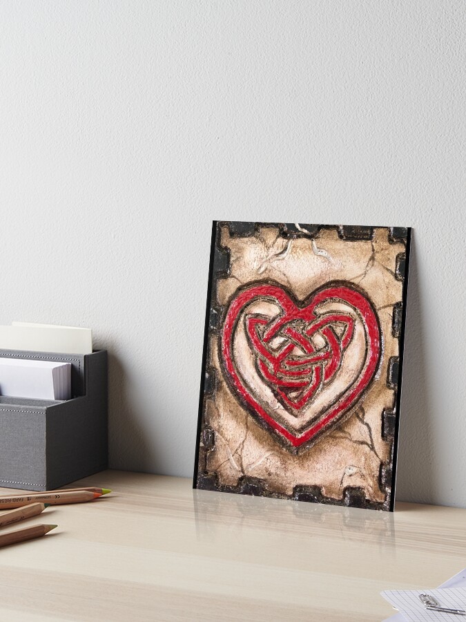 Celtic knot Bronze (Heart design) Art Board Print for Sale