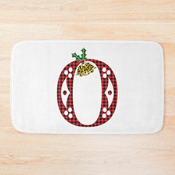 Item preview, Alphabet Letter O, Leopard Buffalo Plaid Christmas Design designed and sold by MonogramHQ.