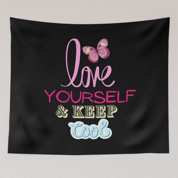 Item preview, Love yourself and keep cool positive quote designed and sold by Cafecreative.