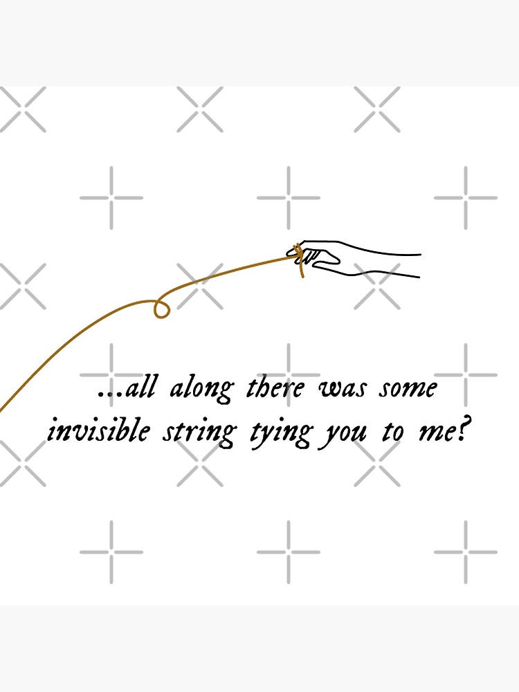 invisible string lyrics Taylor Swift | Art Board Print