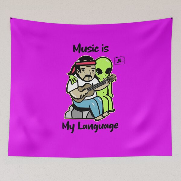 Item preview,  Music is My Language!  Band Piano Orchestra Guitar designed and sold by musicmusicpin.