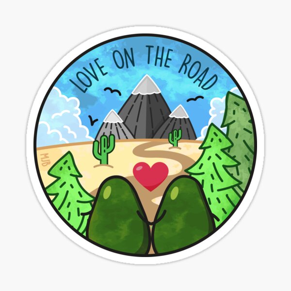 Travel Couple Avocados Sticker
