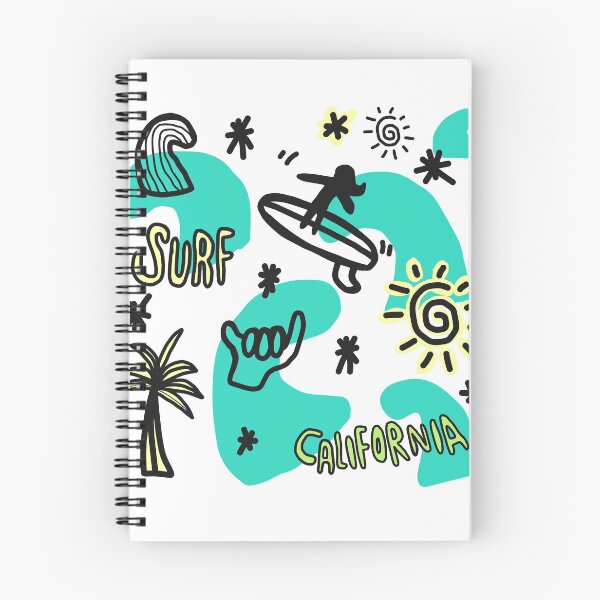 Item preview, Surf California surfing waves wave minimal draw  designed and sold by Tropical Blood.