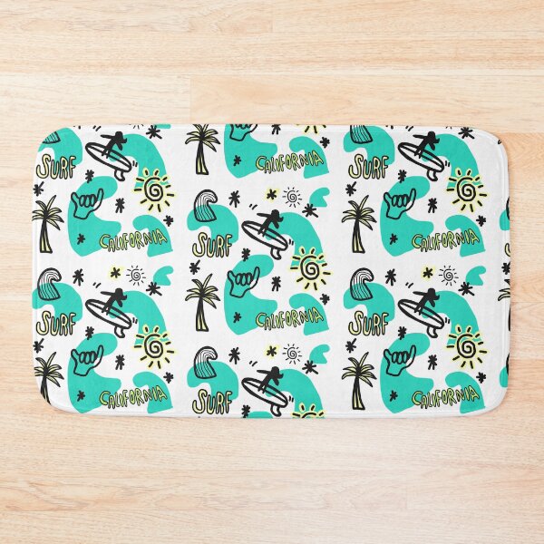 Item preview, Surf California surfing waves wave minimal draw  designed and sold by Tropical Blood.
