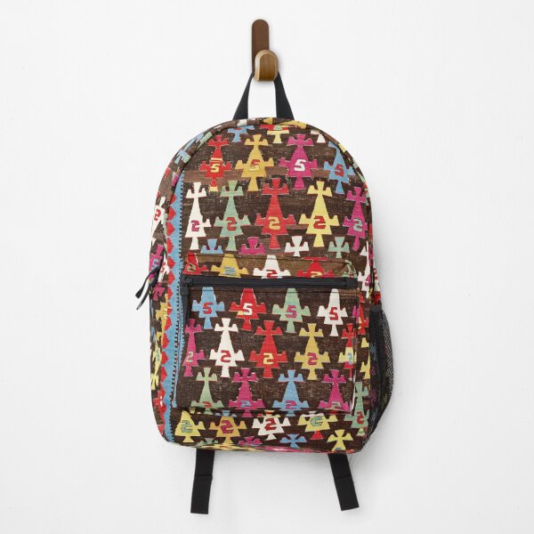 Item preview, Kazak Colorful Abstract Kilim Print designed and sold by Vicky Brago-Mitchell®.