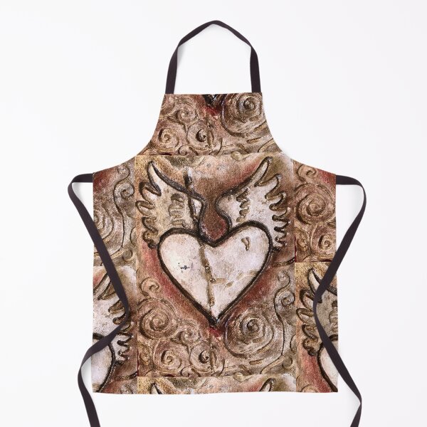 Item preview, Winged Heart / Carved Art / Cherub Wings / Swirls Pattern / Valentine /Mexican Heart / Milagro Heart designed and sold by artenvironments.