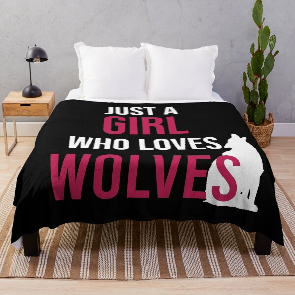 Item preview, Just A Girl Who Loves Wolves designed and sold by Illustragrump.