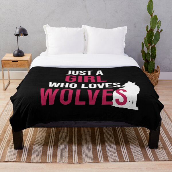 Item preview, Just A Girl Who Loves Wolves designed and sold by Illustragrump.