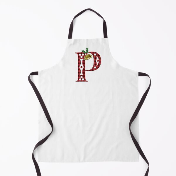 Item preview, Alphabet Letter P, Leopard Buffalo Plaid Christmas Design designed and sold by MonogramHQ.