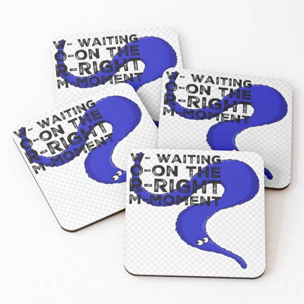 Item preview,  Blue Worm on a String  Lovely black Text Designs designed and sold by MerciMe.