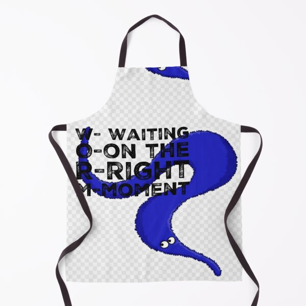 Item preview,  Blue Worm on a String  Lovely black Text Designs designed and sold by MerciMe.