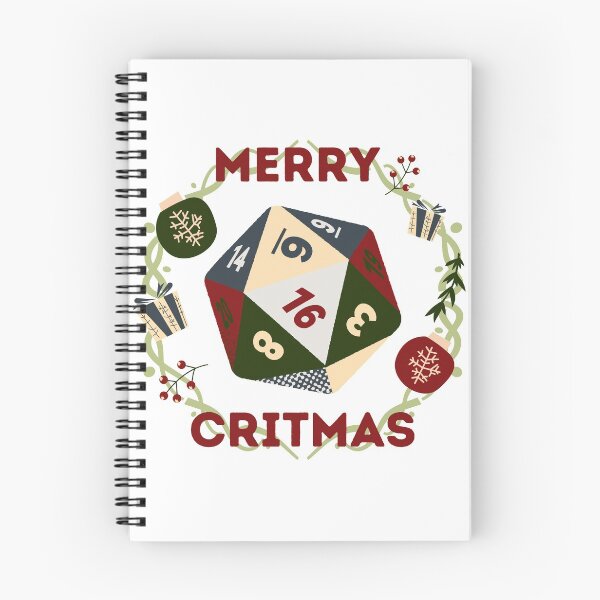 Item preview, Merry Critmas | Dungeons and Dragons Xmas T-Shirt designed and sold by DatDragonShop.