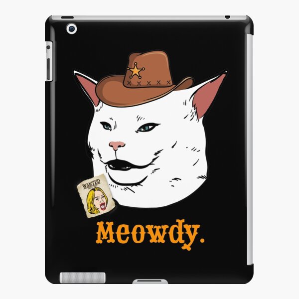 Meowdy - Funny Mashup Between Meow and Howdy Cat Meme iPad Case