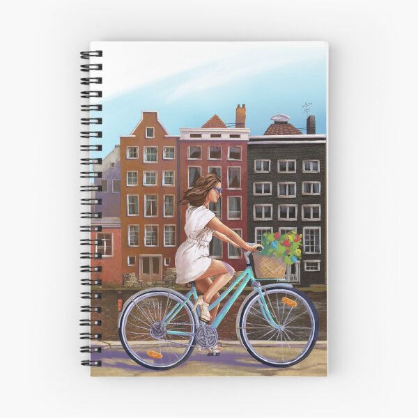 Item preview, Amsterdam bicicle girl skyline designed and sold by FelipeWork10.