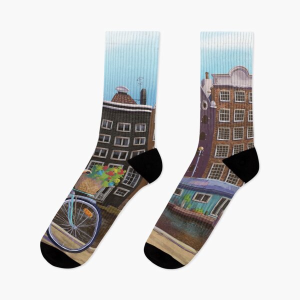 Item preview, Amsterdam bicicle girl skyline designed and sold by FelipeWork10.