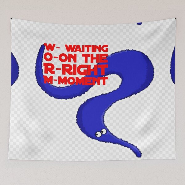 Item preview, Lovely Worm on a String blue Designs designed and sold by MerciMe.