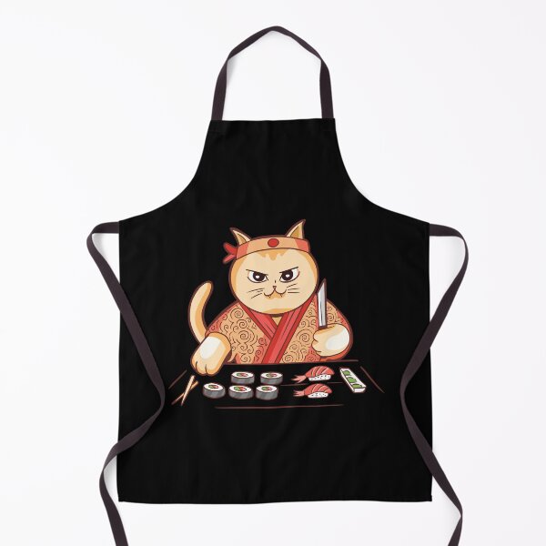Item preview, Cat Sushi Chef designed and sold by OnepixArt.