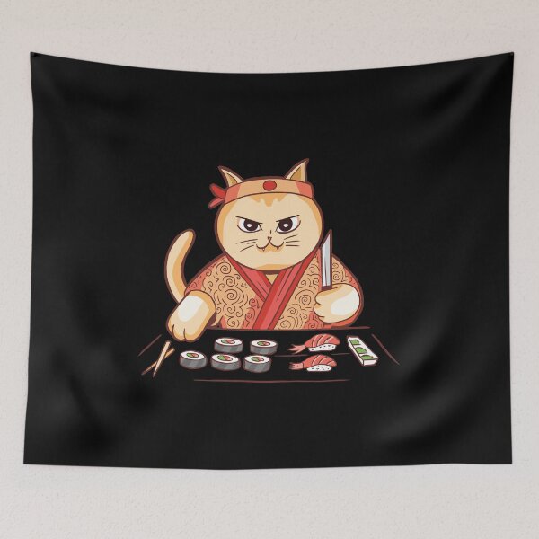 Item preview, Cat Sushi Chef  designed and sold by OnepixArt.