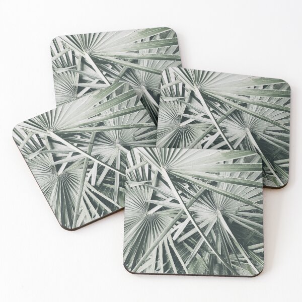 Item preview, Green Fan Leaves Retro Island Photography designed and sold by HintofNature.