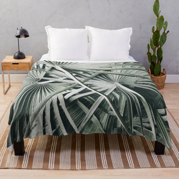 Item preview, Green Fan Leaves Retro Island Photography designed and sold by HintofNature.